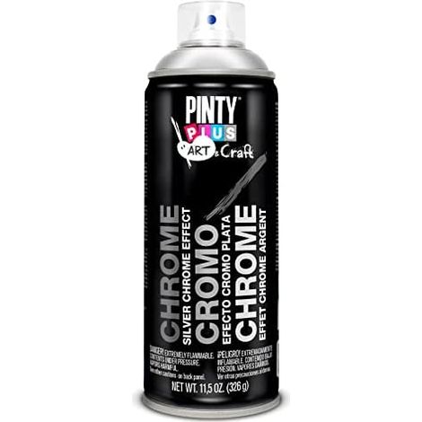 PINTURA EN SPRAY PINTYPLUS ART & CRAFT 520cc EFECTO CROMO PLATA C150 (1/2)