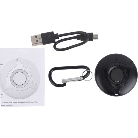 Nuevo exterminador electrónico portátil recargable por USB, repelente ultrasónico de mosquitos, ratas e insectos para jardín con batería incluida, color negro --Crezuo