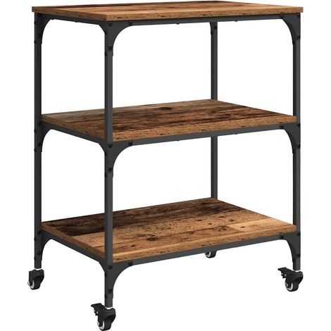 Chariot de cuisine Bois Ancien 60 x 41 x 76 cm