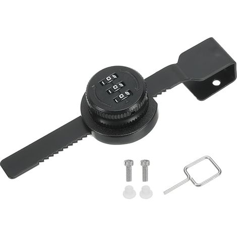 Furniture Lock, Keyless Combination Ratchet Lock Zinc Alloy 3 Digits for Furniture Door Security (Black) (1/5)