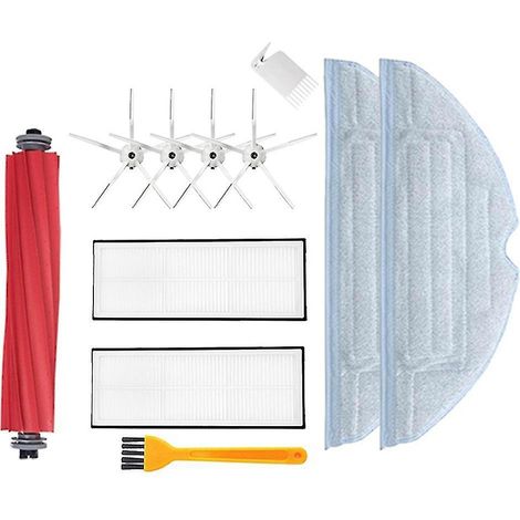 11-teiliges Set Haupt- und Seitenbürsten-HEPA-Filter-Wischtücher für Xiaomi Roborock T7s (1/4)