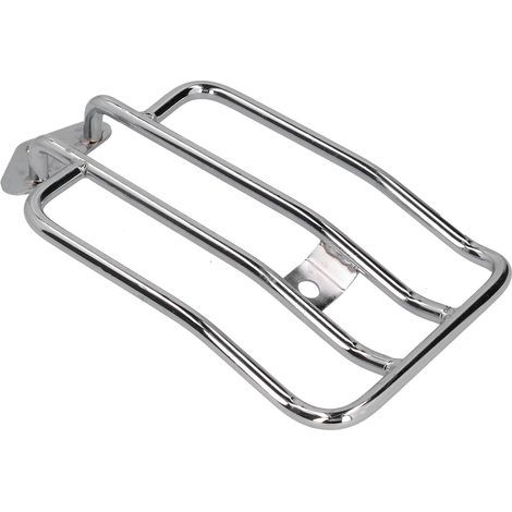 Support Arrière Moto pour Bagages en Acier Inoxydable, Revêtement Argenté, Accessoires Industriels (1/5)