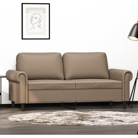 Canapé-Sofa à 2 places Cappuccino 140 cm Similicuir 938122 (1/5)