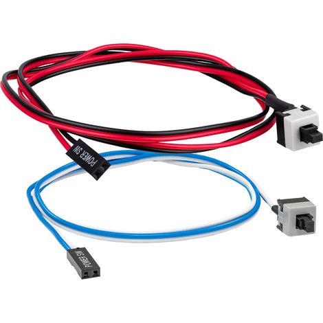 Bouton d'E/S pour boîtier PC Akyga AK-CA-60 ATX, câbles d'alimentation 60 cm (1/3)