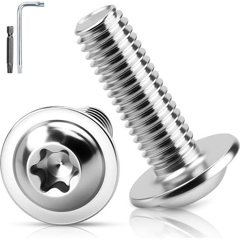 25 Pièces Vis Torx à Tête Bombée avec Bride M6x16 mm Vis à Tête Plate Acier Inoxydable A2 V2A Boulon ISO 7380-2 Boulon Filetage Complet pour Pied Table Meubles Bois Echafaudage Génie Mécanique (1/5)
