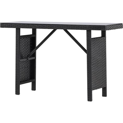 Padova Gartentisch Beistelltisch 40x120cm schwarz. (1/5)