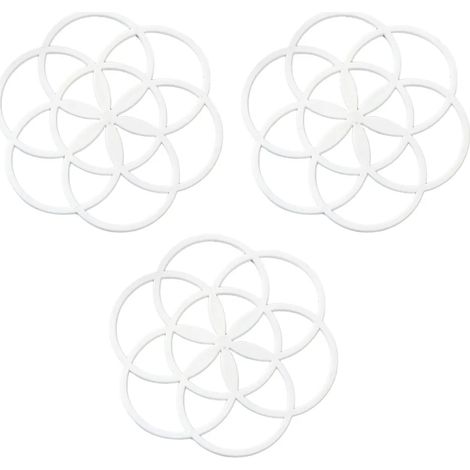 2 piezas de salvamanteles de silicona más gruesos, antideslizantes y resistentes al calor, para platos calientes, ollas, sartenes, blanco (1/5)
