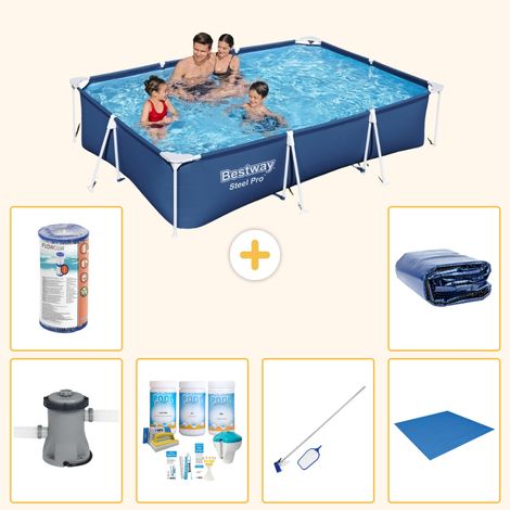 Bestway Bestway Steel Pro Rectangulaire - 300x201x66 cm - 7-pièces  S21571 (1/4)