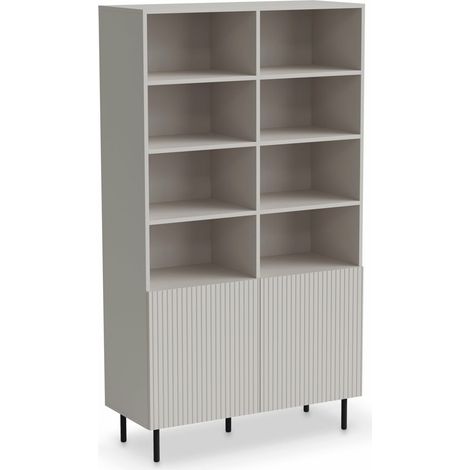 Estantería Livsonu 100 , Con puertas, MDF, Aglomerado laminado, Número de puertas: 0, Número de cajones: 0, 179x100x40cm (1/3)