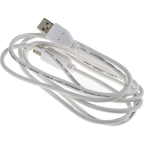 Câble USB RS PRO, USB B vers USB A, Blanc, 2m ( Prix pour 1 )