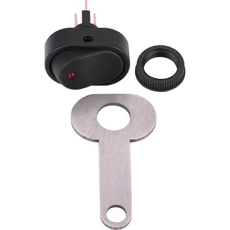 Interrupteur d'éclairage LED 12V pour moto et scooter, avec voyant rouge, type E, marche/arrêt (1/5)