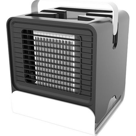 Mini climatiseur d'été pour la maison, rechargeable par USB, ventilateur de bureau portable et silencieux avec LED. (1/5)