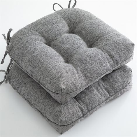 Lot de 2 Coussins de Chaise en Mousse à Mémoire de Forme – Lavables, Antidérapants, Utilisation Intérieure et Extérieure (1/5)
