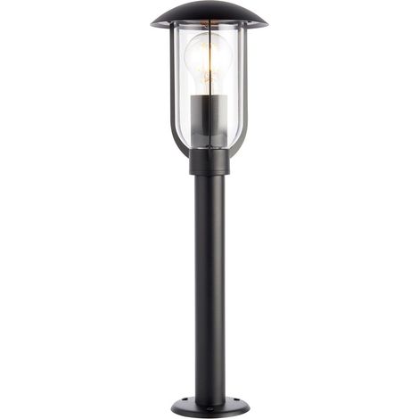 Endon Quinn Borne de poteau de sol extérieur classique texturé noir, IP44 (1/5)