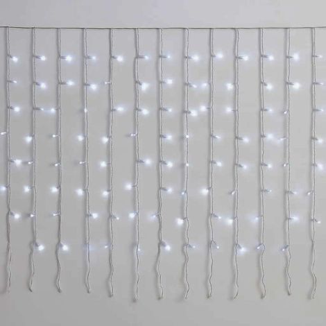 gloca Tenda 200LED 3m X 1m Filo Bianco Flash Bianco IP65 (Luce Bianca) (1/4)