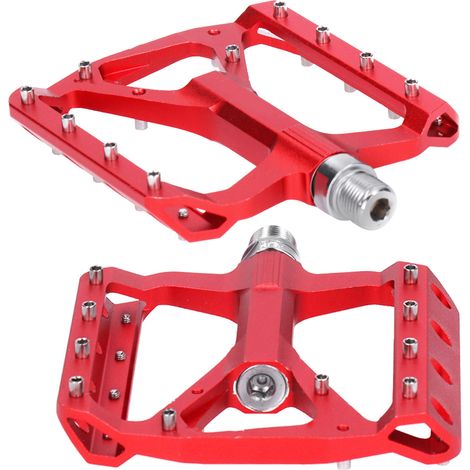 Pédales de VTT ZTTO JT03 en alliage d'aluminium, repose-pieds antidérapant, accessoire de cyclisme (rouge) (1/5)