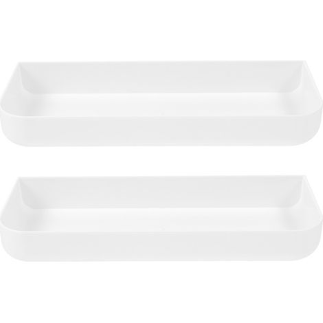 Un'elegante mensola da bagno che può contenere piccoli oggetti.