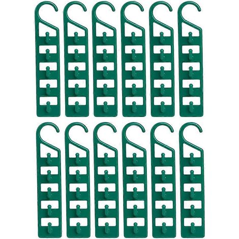 Lot de 12 cintres économiseurs d'espace pour penderie, crochets malins multi-vêtements, rangement gain de place pour placard (1/5)
