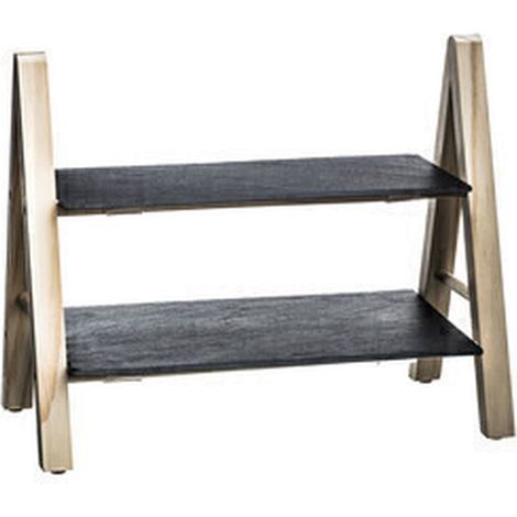 Serviteur 2 niveaux en ardoise et bois (1/5)