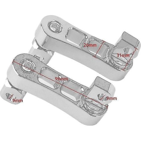 Repose-pieds passager réglables pour moto, repose-pieds autoroute, fixation mâle, support d'extension pour B-XinHanBlack