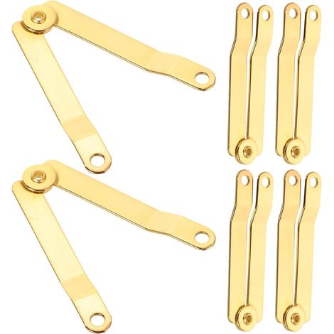 Charnières de support couvercle en fer doré pour petites boîtes, lot 6, résistantes à l'usure et (1/5)