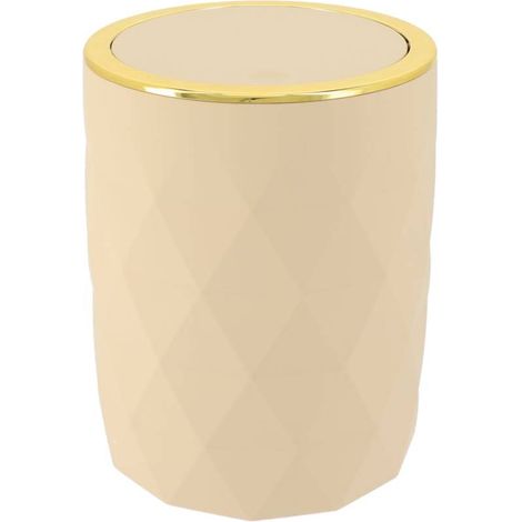 Cestino in abs + gomma 6l - beige - Tendance
