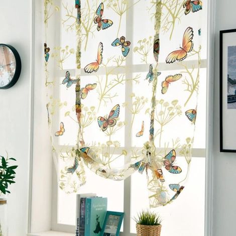 Rideau de Voilage - ZGEER - Papillon - 60x120 cm - Polyester - Intérieur (1/4)