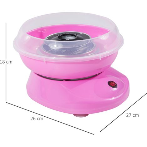 Macchina per zucchero filato, facile da usare, per adulti e bambini, in acciaio inossidabile, PP, rosa (1/5)