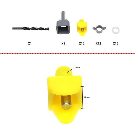 12pcs Tétines d'eau de Poulet Horizontales Abreuvoir Automatique de Volaille Kit de Tétines Abreuvoir avec Foret pour Poussins Poulet Canard Caille Dinde (1/5)