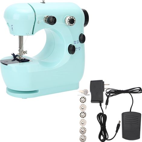 Machine à coudre de bureau portable, outil de réparation multifonctionnel pour la broderie domestique et le bricolage, prise standard américaine 100-240V. (1/5)
