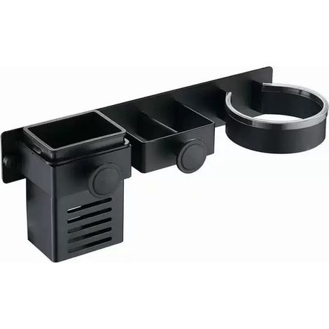 Supporto da parete per asciugacapelli, ideale per il bagno. Non è necessario forare. (1/3)