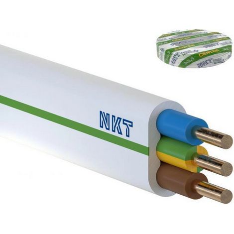 Cavo centrale NKT instal plus YDYp 3x2.5 żo bianco 450/750 /100m/