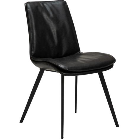 Fierce Dan-Form Esszimmerstuhl PU-Kunstleder schwarz.