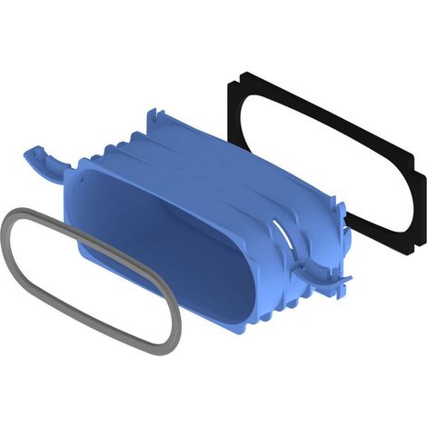 Kermi x-well Anschluss Luftkanal flach für Anschluss Verteiler Sammler 132x52mm