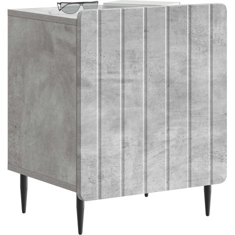 Maison Exclusive - Nachttisch Betongrau 43 x 34,5 x 52 cm Holzwer