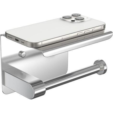 Support Papier Toilette Mural, Porte Rouleau Papier Toilette, Range Papier Toilette, Accroche Papier, Porte Pq (Argent) (1/4)