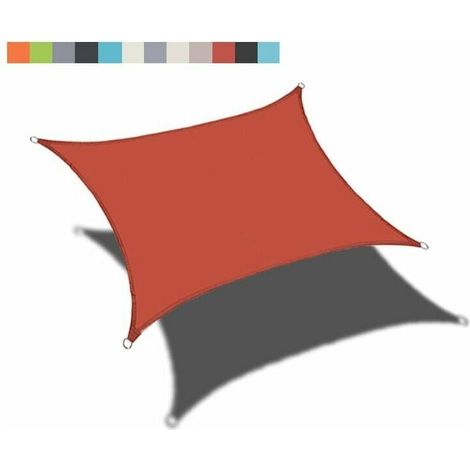 Parasol rectangulaire imperméable et anti-UV pour extérieur, balcon, jardin 23m-rectangulaire-orange (1/5)