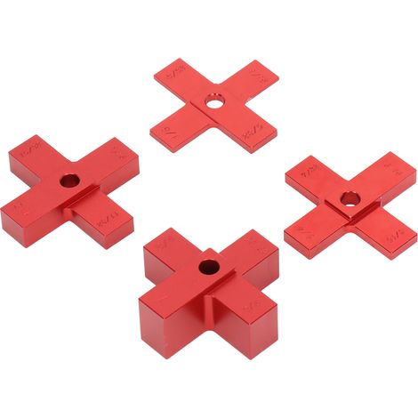 4 Stück Höhenmess-Kreuz für die Holzbearbeitung, präzise Messung, CNC-gefräste Höheneinstellblöcke aus Aluminiumlegierung (1/5)