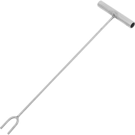 Outil robuste pour vanne d'arrêt d'eau à poignée en T avec clé à vanne en forme de fourche allongée, adapté aux vannes de gaz et de chauffage - couple plus élevé et prise en main confortable. (1/5)