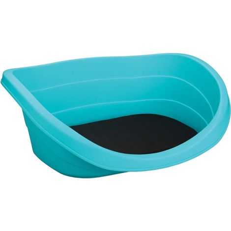 L: Lettino in plastica con fondo traspirante e cuscino sfoderabile per cani e gatti