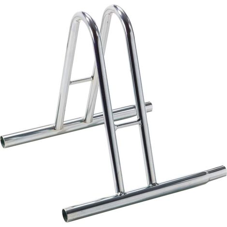 ANDRYS - Rastrelliera Porta Biciclette a Terra da Esterni e Interni 1 Posto, Modulabile, con Confica per Collegare i Porta Biciclette,  Zincato, Colore Tropical Oro, 35 x 35 x 37 cm - Colore: Argento 