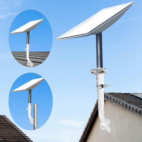 Montage Antenne satellite Kit de montage sur poteau J pour installation sur poteau ou mur ou plafond, compatible avec antenne parabolique rectangulaire V2, solution de montage (1/5)