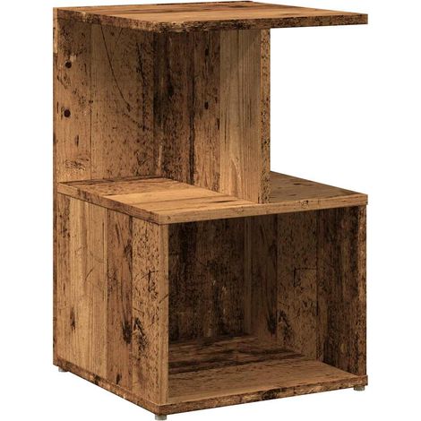 Maison Exclusive - Nachttisch Altholz-Optik 35x35x55 cm Holzwerks