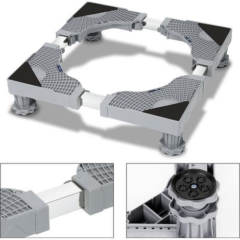 SWANEW Supporto per lavatrice Base per Lavatrice Regolabile Base per Lavatrice Regolabile 41-64 cm a 4 piedi (1/5)