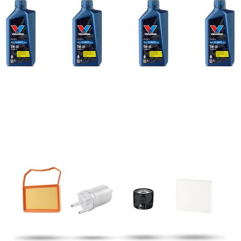 Kit tagliando 4 FILTRI e 4L OLIO compatibile con Seat Ibiza IV 1.0 55kw dal 2015 (1/5)