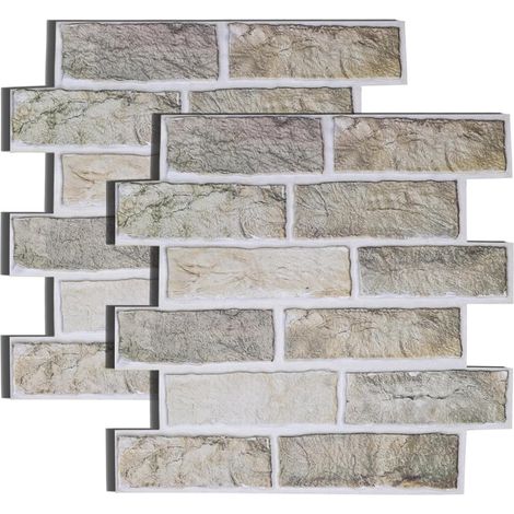 Panneaux Muraux Autocollants 3D PVC 30x30 cm - Lot de 10 Pièces - Décoration Murale pour Bureau, Appartement, Chambre (1/5)