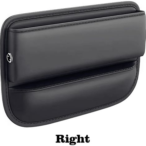 (Droite ordinaire) Organisateur de siège auto multifonction pour combler l'espace entre les sièges, avec porte-téléphone et porte-gobelet, sac de rangement en cuir PU pour l'intérieur de la voiture (1/5)