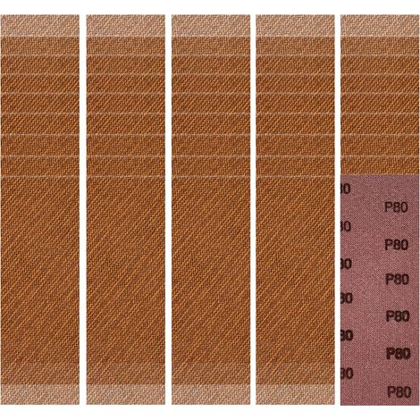 30 Pièces Bande Abrasive en Filet 80x230mm, Auto-Agrippante P320 (1/5)