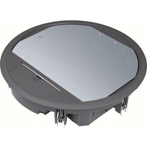 Boîte de sol ronde 24 modules diam 325mm encastrement diam 306mm grise (VR10059005)