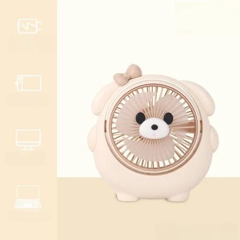 Ventilateur - WEISS CANNON - Portable - Électrique - Blanc - Design en nœud papillon